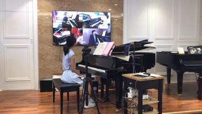 腾博官网特邀艺术家浙江音乐学院钢琴系丁阳博士Hybrid远程教育大师班+音乐会圆满成功