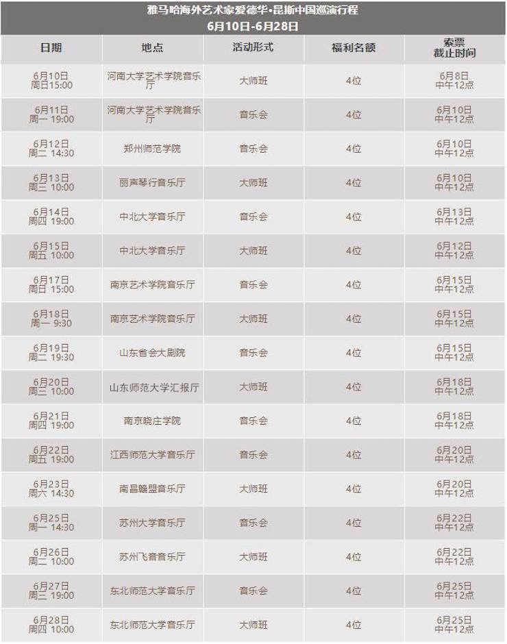 爱德华·昆斯巡演| 2018年腾博官网亚洲音乐奖学金活动正式启动